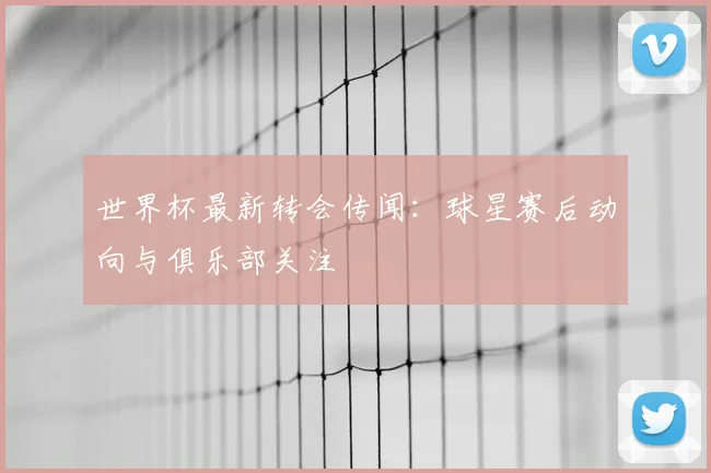世界杯最新转会传闻：球星赛后动向与俱乐部关注