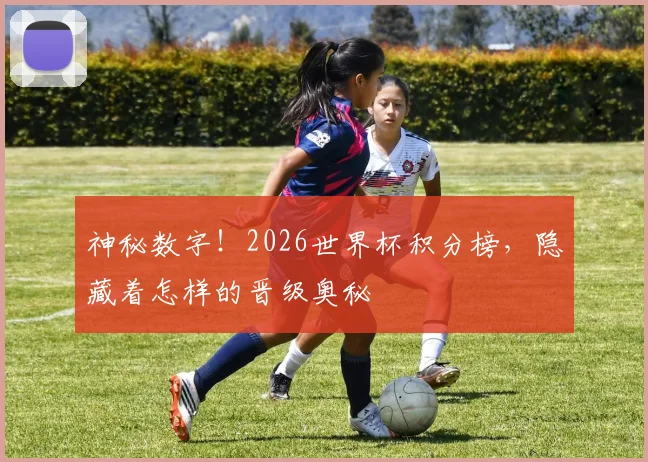 神秘数字！2026世界杯积分榜，隐藏着怎样的晋级奥秘